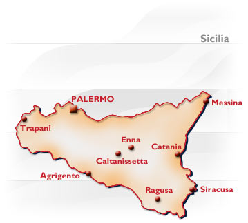 Immagine geografica della regione con evidenza delle province